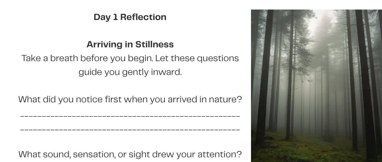 🌲 Whispering Pines: A 7-Day Shinrin-Yoku Journey ~ Digital Download