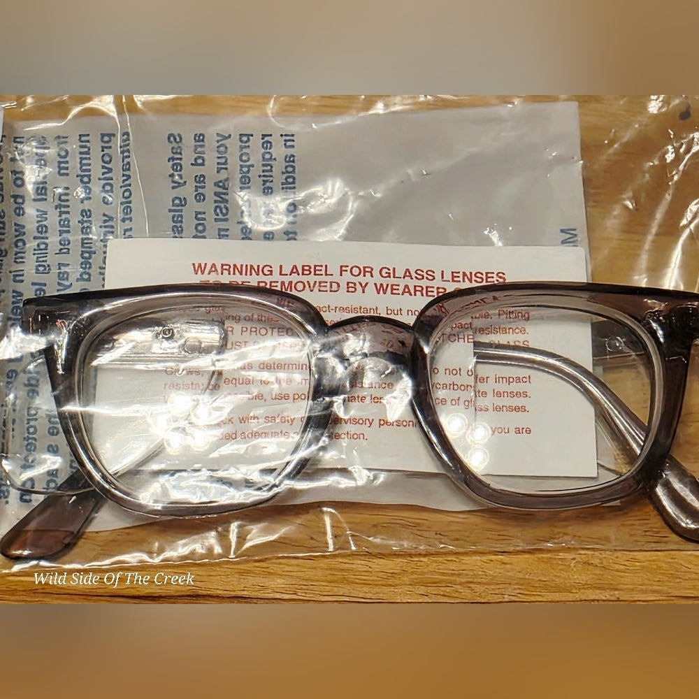Vintage Crews Clear Safety Glasses ~ New In Package