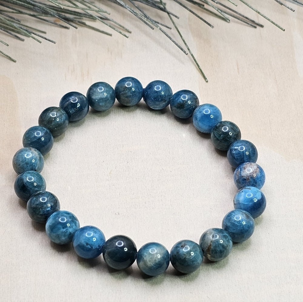 Blue Apatite 8mm Bracelet
