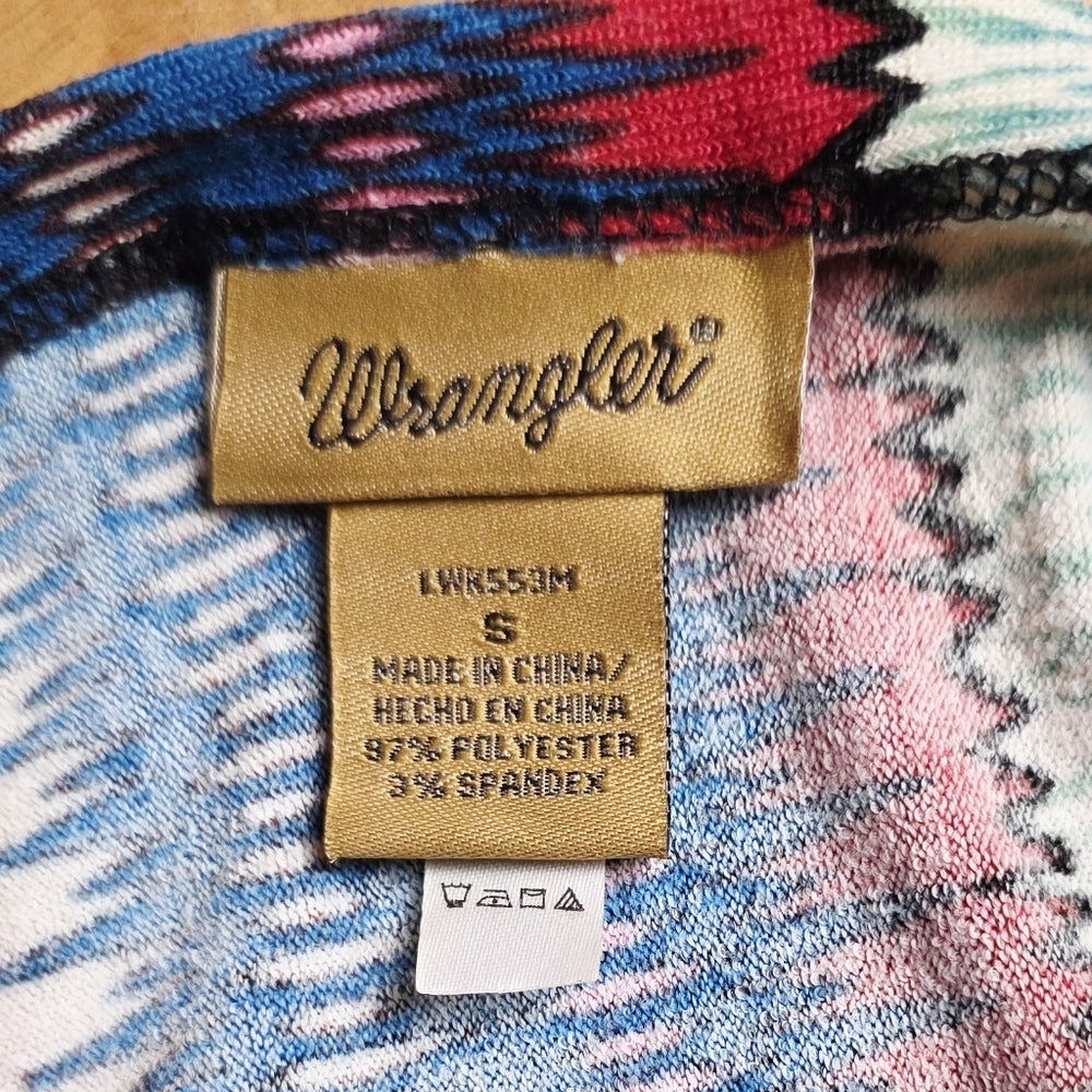 Wrangler Multicolor Patterned Wrap Vest Size Small