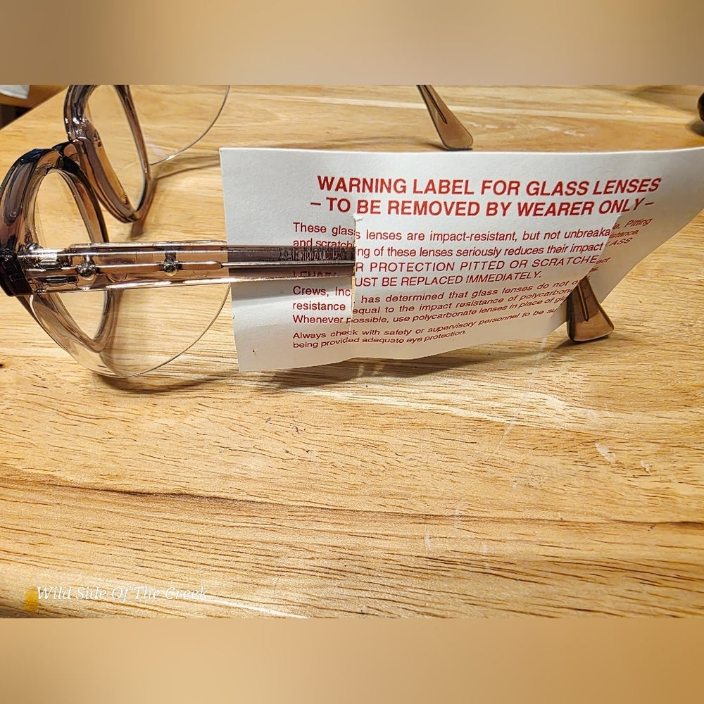 Vintage Crews Clear Safety Glasses ~ New In Package