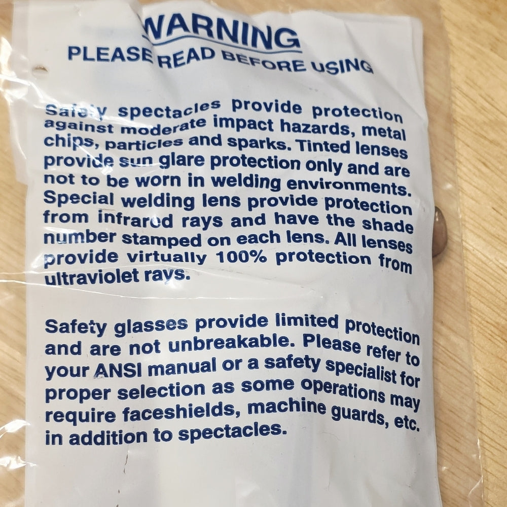 Vintage Crews Clear Safety Glasses ~ New In Package